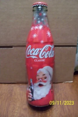 Holiday Santa / Target Dog - Unopened Coca-Cola Bottle