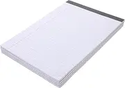 Tofficu 4 Pcs a4 Tearable Lined Notepad, Small Smooth Writing Notebook Pads, White Tear-off Notepad Large Steno Note Pads Memo Pad Office Management Notepad Paper Tablet for Work School