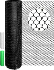 16In x 15Ft Plastic Chicken Wire Mesh Fencing, TOYPOPOR 500GSM Durable Heavy Duty Hexagonal Chicken Wire for Cat Dog Fencing, Garden Fence, Aquarium, Moss Pole, Aperture 0.4'', Rustproof, Easy to Cute