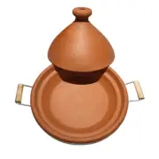 Tagine Moroccan Cooking Pot, Lead-Free Terracotta, Medium 10 Inches