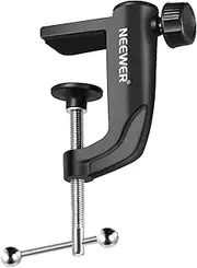 NEEWER Metal Table Mounting C Clamp for Microphone Suspension Boom Scissor Arm Stand Holder with an Adjustable Positioning Screw, Fits up to 1.9 inches /5 centimeters Desktop Thickness (Black)