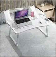 Modern Adjustable Laptop Bed Desk,Card Slot/Cup Holder/Mobile Phone Holder/Drawer/Folding Leg Bed Tray Table,Bed Sofa Writing Write