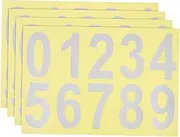 HYTROVE Reflective Mailbox Number Stickers of Adhesive Decals for Address Identification Durable Material for High Visibility Low Light Conditions