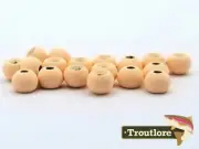 36 PIECES 4mm 5/32" CREAM PUFF MATTE TUNGSTEN BEAD HEADS - FIREHOLE STONES NEW