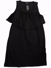 AUTOGRAPH Jersey Flounce Dress stretch sleeveless maxi 24 NWT $79.99!
