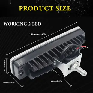 48W 機車 摩托車 汽車工作燈 SUV LED 燈條 越野車機車 霧燈 射燈 探照燈 dc 12V