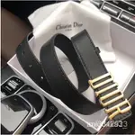 晨曦二手/DIOR LOGO LEATHER BELT DIOR LOGO 皮質腰帶 黑