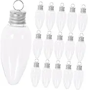 24pcs Small Light Bulb Candy Bottle Christmas Tree Outdoor Christmas Decorations Candy Christmas Ornaments Xmas Tree Ball Christmas Booze Balls Fillable Candy Boxes Wedding Favor Generic