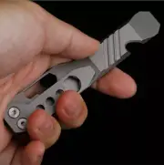 TC4 EDC Titanium Alloy Pocket Pry Bar Pendant Crowbar Opener Keychain Multi Tool