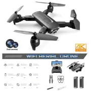 4DRC V12 FPV Drone WIFI 120 ° Wide Angle 4K HD Dual Camera Foldable 2 Batterys