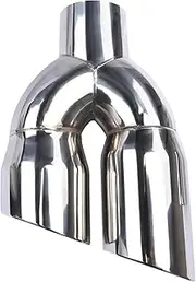 Car Silencers 1 Pcs Universal Stainless Steel Y-Shaped Muffler Tip Double Exit Exhaust Pipe Car Decoration Accessory Exhaust Muffler(63mm-76mm)
