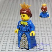 NEW Lego Castle QUEEN MINIFIG Blue & Gold Dress Crown Princess Female Girl 7079
