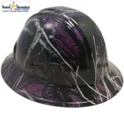 Muddy Girl Purple Hydro Dipped Full Brim Hard Hat with Ratchet Suspension