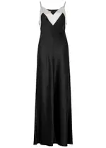 Nue Studio Vivienne Crystal-embellished Satin Dress - Black - S S