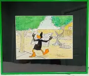 Orginal, One of a Kind, Signed Daffy Duck Looney Tunes Animation Art