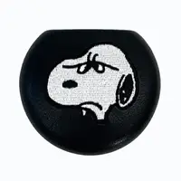 在飛比找樂天市場購物網優惠-小禮堂 Snoopy 皮質硬殼飾品盒 (黑皺眉款)