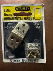 NOS 2 Packs Of Stanley 3/4" Ornamental Hinge CD 5311 Classic Brassware VTG