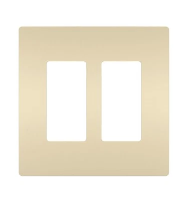 Legrand radiant RWP262ICC6 Screwless Wall Plates, 2 Gang, Two Decorator Rocke...