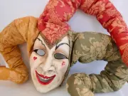 Beautiful ITALIAN CERAMIC FACE MASK "JESTER"made inVENICE ITALY HAND MADE Signed