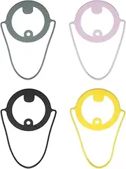uxcell 4Pcs Silicone Coffee Carrier, Reusable Silicone Tumbler Strap Water Bottle Handle Holder with Strap for Hanging Beverage Take Out Coffer Milk, Multicolor