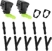 HOPESPANNER No. 25815793 Windshield Washer Nozzle for Cadillac CTS 2008-2015 Black, Green Front Screen Spray Nozzles Wiper Spray Nozzle Washer Nozzle Plastic 1 Set