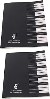 BESTonZON 2pcs Tabs Book for Music Music Notebook Hard Cover Office Supplies Durable Cardboard Easy Carriage Binding