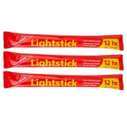 3x Coghlans Glow/Lightstick Marker/Safety/Signal Lights Camping/Fishing/Hike Red