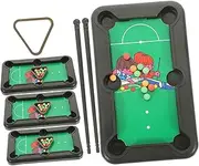 FOYTOKI Small Billiards Game Table Set 4 Pack Mini Pool Table Toy Cue for Boys and Girls Boys and Girls Billiard Game