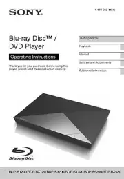 Sony BDP-S3200 Blu-ray Player Owners Manual