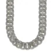 Stainless Steel Chisel Polished 19 Inch Circle Link Necklace