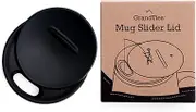 GrandTies Insulated Coffee Mug Sliding Lid Replacement - BPA free, Straw friendly, one size travel mug Lid, Spill and Splash Resistant Slider Cover