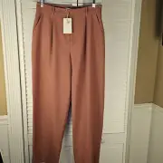 NWT Ted Baker Womens Pink Oraya Soft Straight Barrel Trouser Pants 3 Medium 8