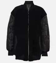 [Blancha] Blancha Shearling and leather bomber jacket AU 12 black