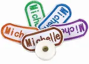 airgoesin 20Pcs Custom Name Tag Patch Embroidered Iron/Sew On Patch Clothes Children Uniform School Nametape