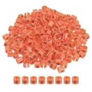300Pcs 160 Size Clothes Hanger Marker Fit 3mm Rod for Garment Coding Orange