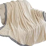 CVBFDB Milk Fleece Blanket Office Nap Blanket Sofa Cover Blanket Air-conditioning Coral Fleece Small Quilt(150 * 200cm)