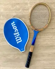 Vtg Wilson Chris Evert Strata-Bow Tennis Racket with Cover - MINT!