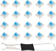 ECSiNG 20pcs Blue Mechanical Keyboard Switches 3 Pin Keyboard Dustproof Switches Compatible with MX Mechanical Keyboard RGB Gaming Keyboard