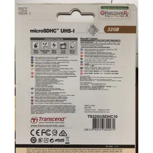 全新 未拆封❗️Transcend microSDHC class10 32GB 記憶卡
