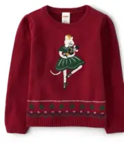NWT GYMBOREE RED NUTCRACKER Mouse Pull-over SWEATER Girl Size 8 msrp $40