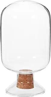 LIFKOME Glass Match Holder with Stopper Transparent Storage Jar for Matches Home Decor Reliable Multi-functional Match Container Capacity Present for Friends