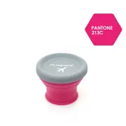 M SQUARE-Folding collapsible eco-friendly outdoor silicone cup with lip size S-PINK