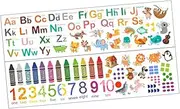 PLAFOPE Alphabet Wall Sticker Set for Boys and Girls Cartoon Animal Numbers Decal Pvc 1 Set Boys and Girls' Room Decor Nursery Wall Art
