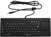 IP68 Water Resistant Wired Keyboard, 20000 Uses Lifespan Thin Mini Keyboard with Touchpad, USB Hub for Industrial Use, ABS Material, Convenient