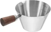 JECOMPRIS Stainless Steel Espresso Measuring Cup Bean Dosing Cup Kit 90ml Spout Essential Bar Tool for Double Coffee Milk Frothing