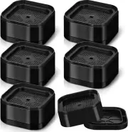 6 Pack Furniture Risers Adjustable Bed Risers Desk Leg Risers 1.38" Stackable He