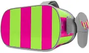 Skin Wrap for Oculus Go Psycho Stripes Neon Green Hot Pink