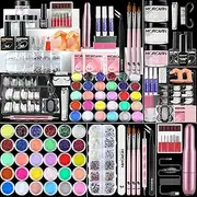 Morovan Acrylic Nail Kit with Drill - Professional Nail Set with Everything for Beginners - Complete DIY Starter Set with Glitter Powder