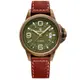 Elegantsis愛樂時 低調奢華機械錶 綠面紅色皮錶帶 日期顯示 44mm ELJT55A-NG01LC 台灣公司貨