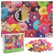 1000Pcs Thick Papers Jigsaw Puzzles Fun Game Challenge Gift For Adults Teens Kids (Colorful Donut)